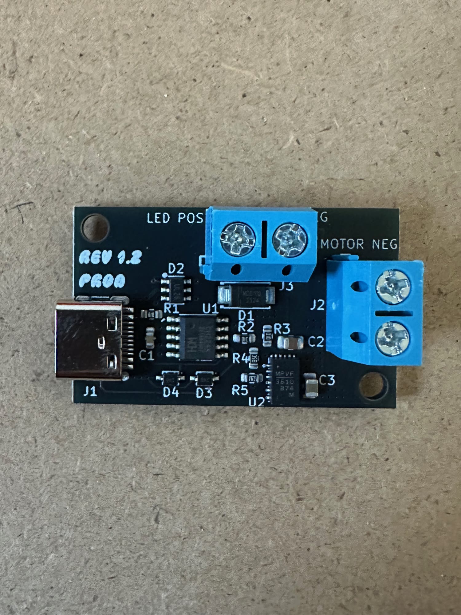 The assembled control board