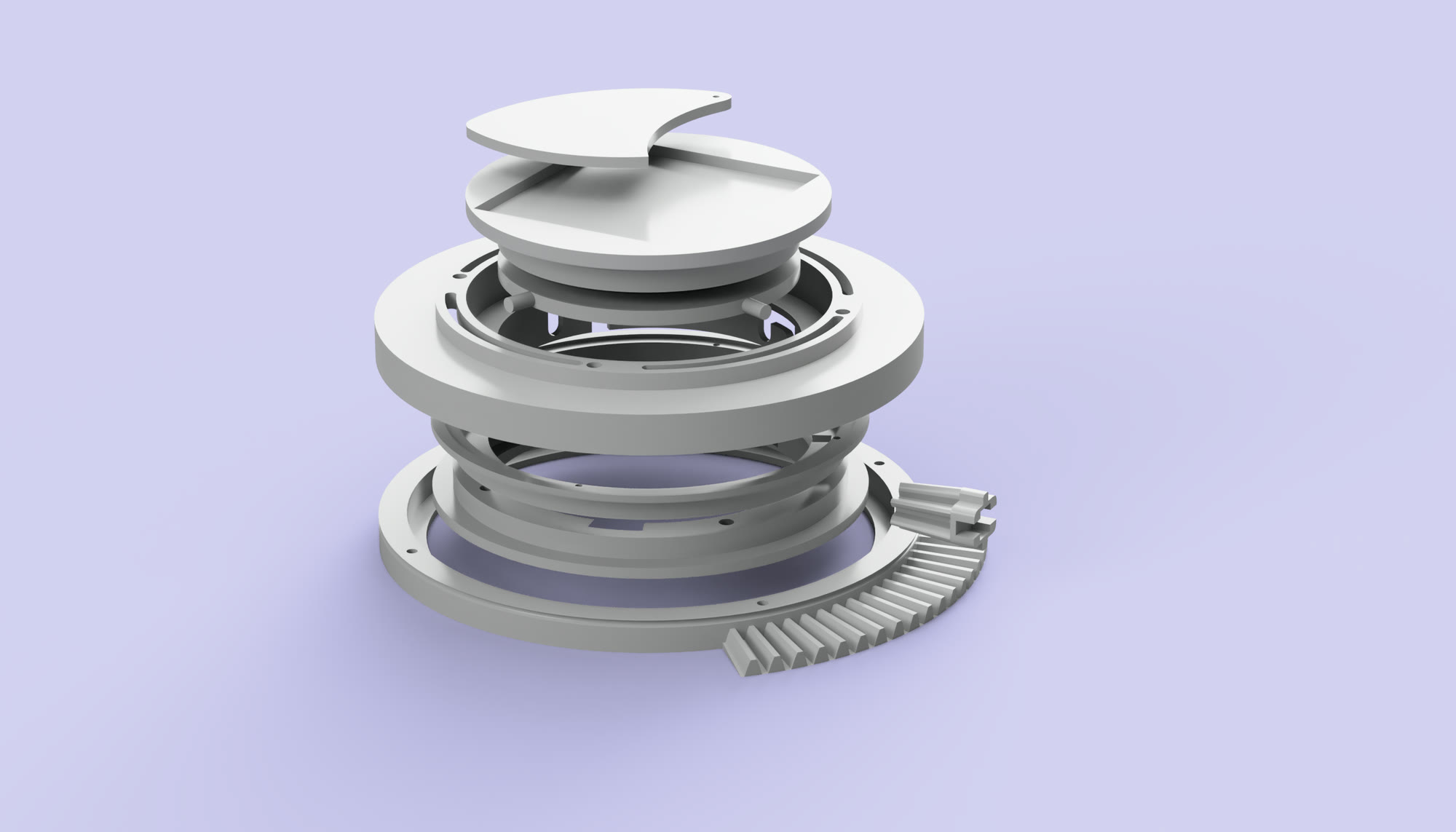 Iris blades with geared drive